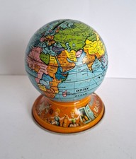 Alte Blechspardose als Globus